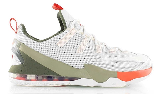 Nike LeBron 13 Low White Olive Orange