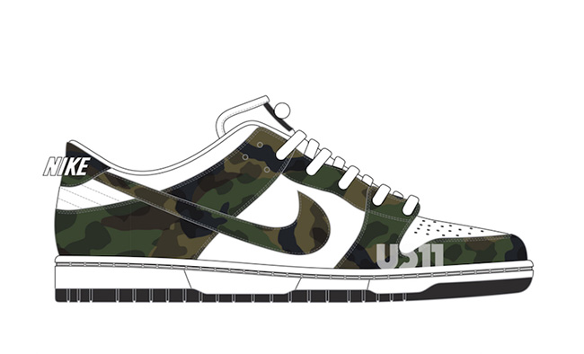 Nike SB Dunk Low Pro Camo White