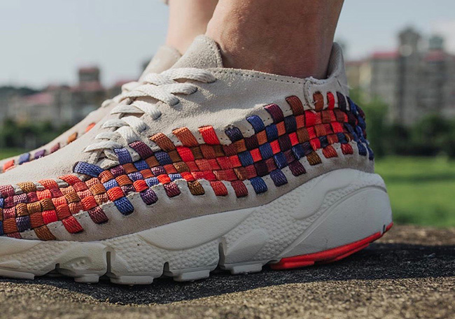 NikeLab Air Footscape Woven Rainbow On Feet