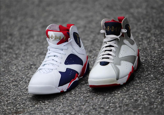 Olympic Air Jordan 7 Alternate Comparison