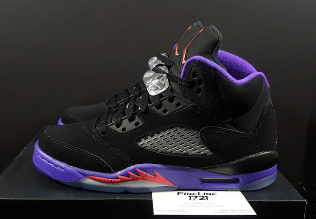 black and purple jordans 5