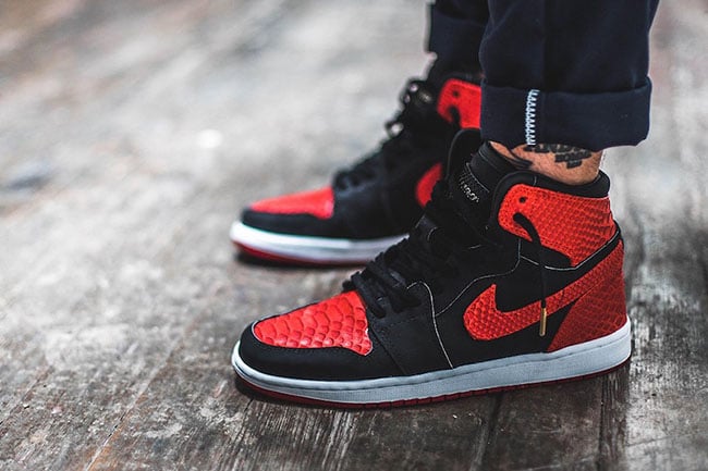 The Shoe Surgeon Banned Air Jordan 1 Red Python