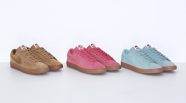 Supreme x Nike SB Blazer Low GT Pack Releasing on the SNKRS App