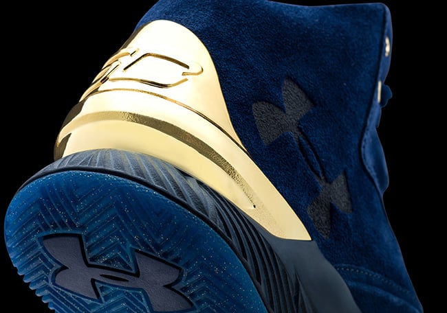 Under Armour Curry Lux Suede Blue Gold
