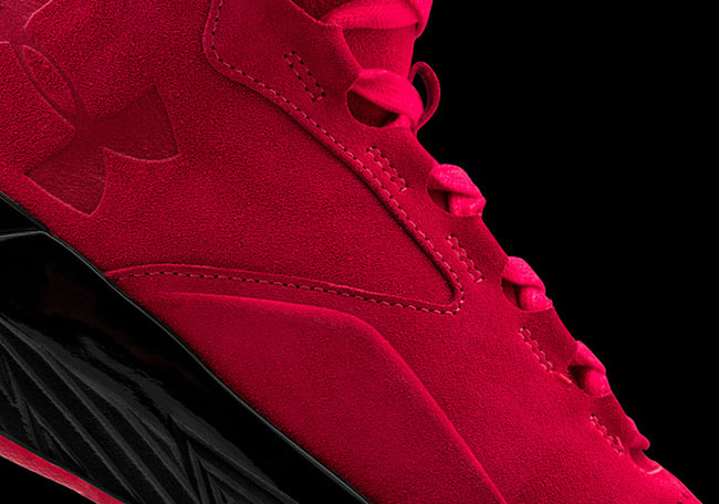 Under Armour Curry Lux Suede Red Black