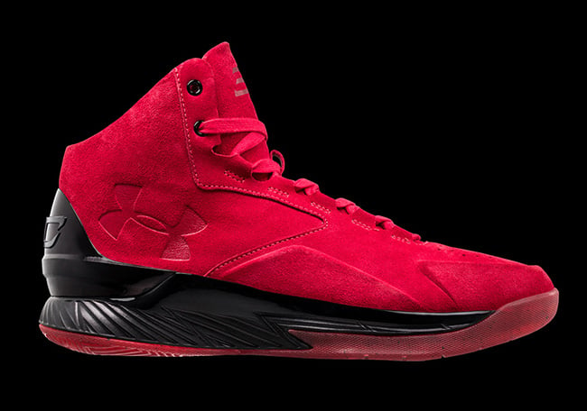 Under Armour Curry Lux Suede Red Black