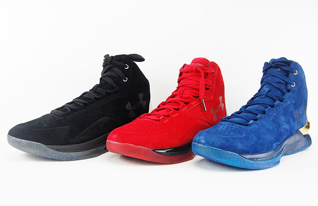 Video: Under Armour Curry Lux Suede in Red, Black and Blue