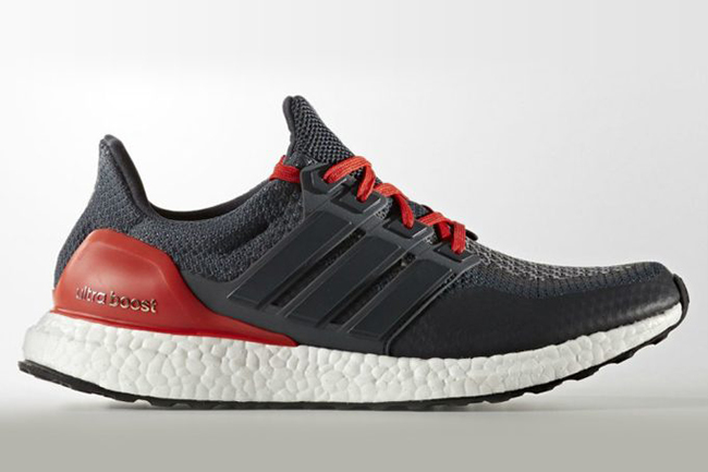 grey and red adidas