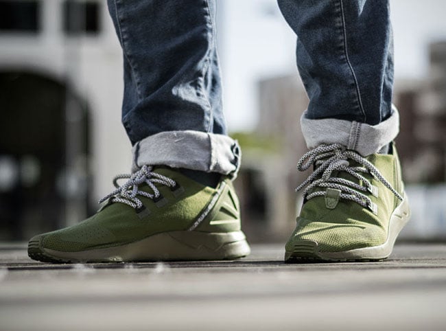 adidas ZX Flux ADV Olive Cargo On Feet