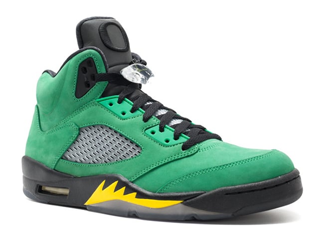 Air Jordan 5 Oregon Ducks Green Yellow