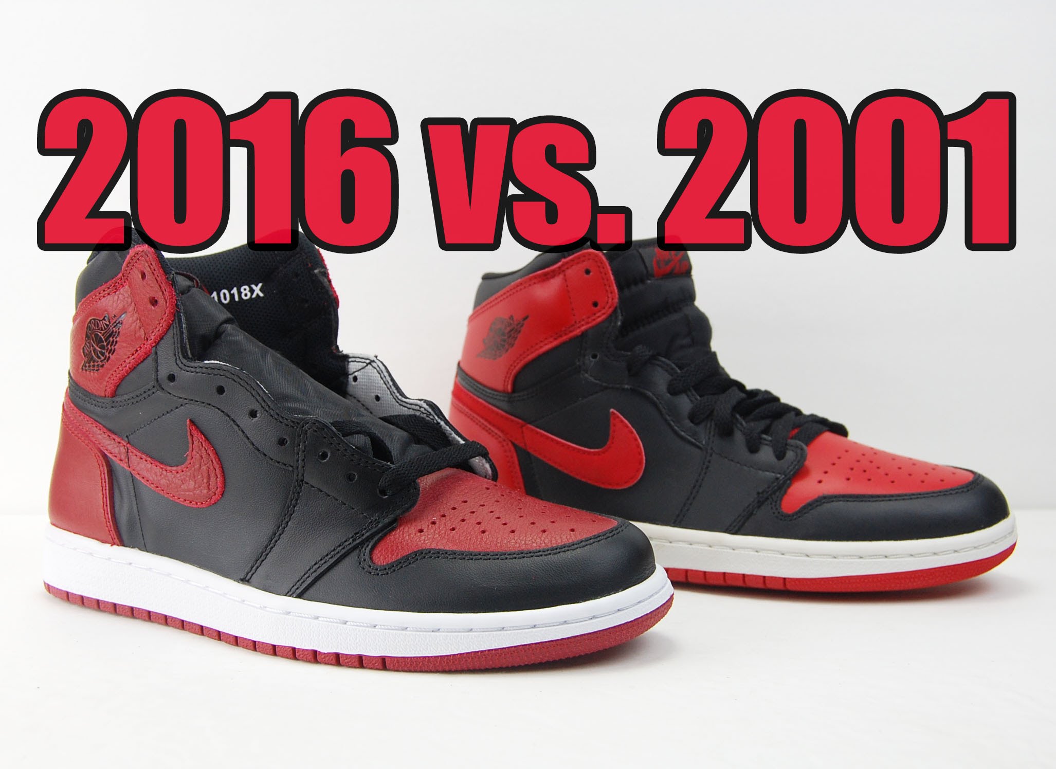 2001 vs. 2016 Air Jordan 1 ‘Bred’ Comparison