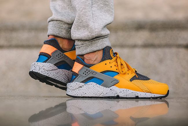 huaraches blue and yellow