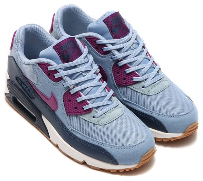 Nike Air Max 90 Essential Blue Grey Bright Grape Gum