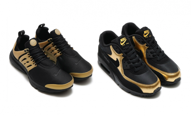 nike air max 90 essential black gold