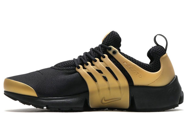 nike air presto black and gold