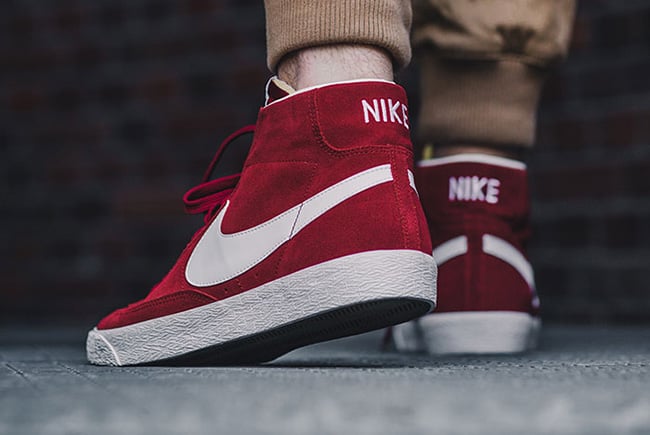 nike blazer high on feet