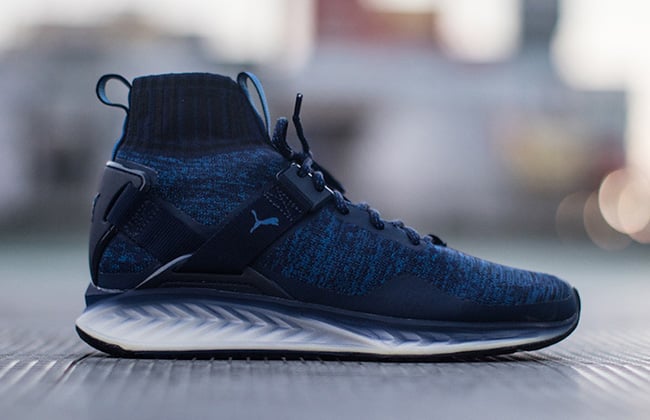 puma ignite evoknit low blue