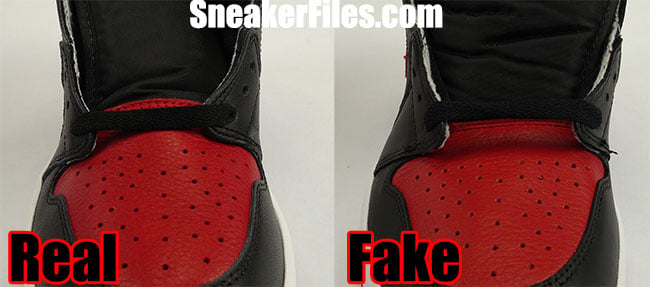 Real vs. Fake Air Jordan 1 Banned 