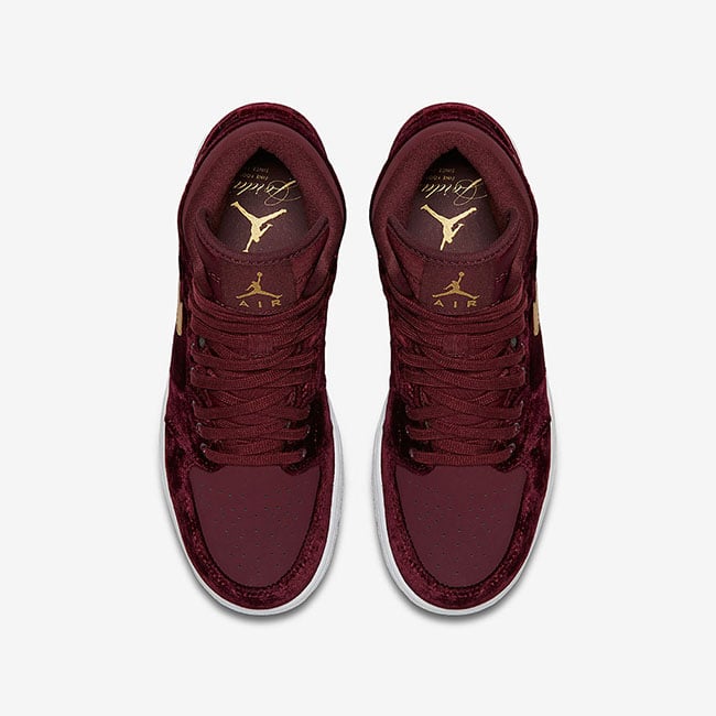 Air Jordan 1 Velvet Night Maroon Gold | SneakerFiles