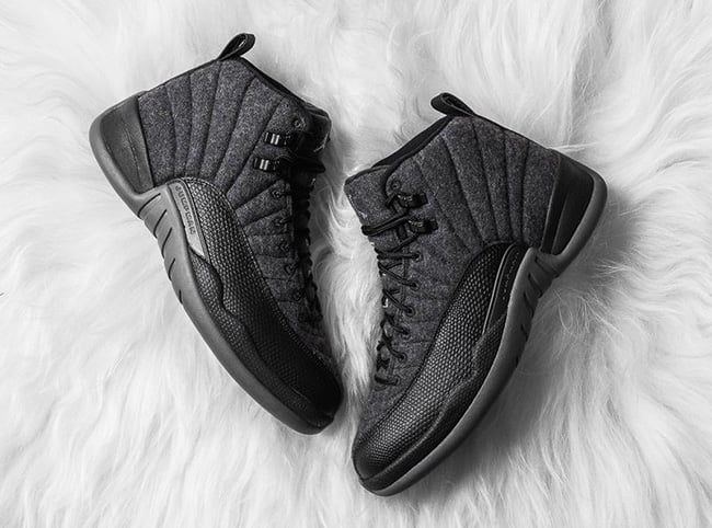 Wool Air Jordan 12 Dark Grey