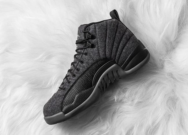 Wool Air Jordan 12 Dark Grey