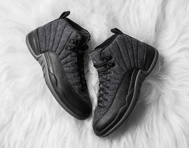 Wool Air Jordan 12 Dark Grey