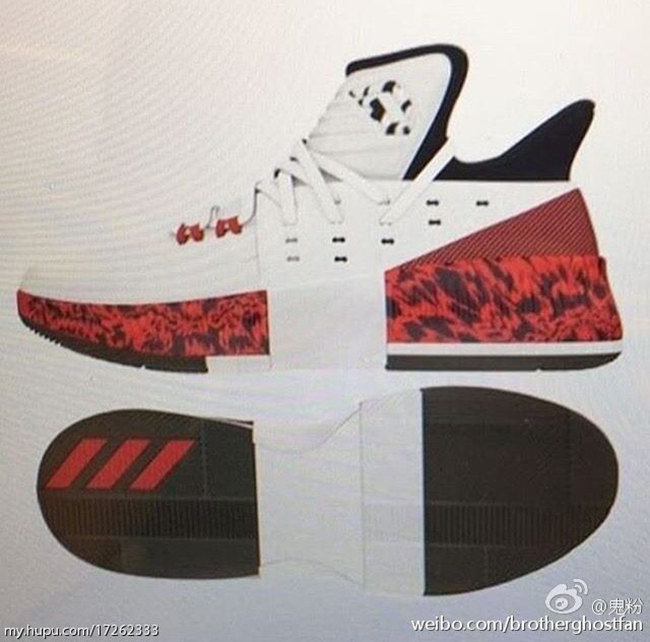 adidas D Lillard 3 White Red