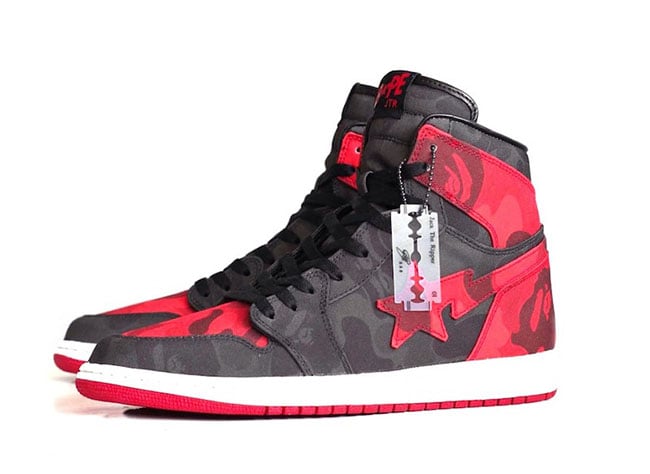 Air Jordan 1 Bape Camo Custom