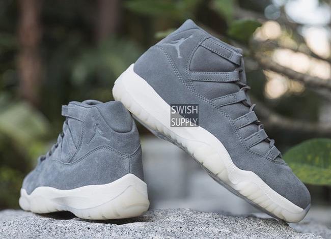 jordan 11 cool grey suede