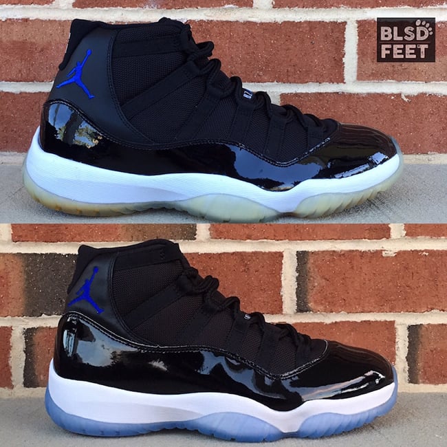 jordan 11 space jam yellowing