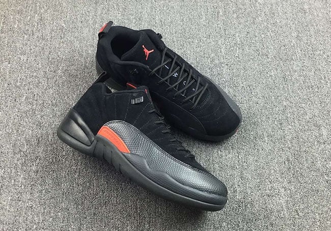 Air Jordan 12 Low Olive Black Red 2017