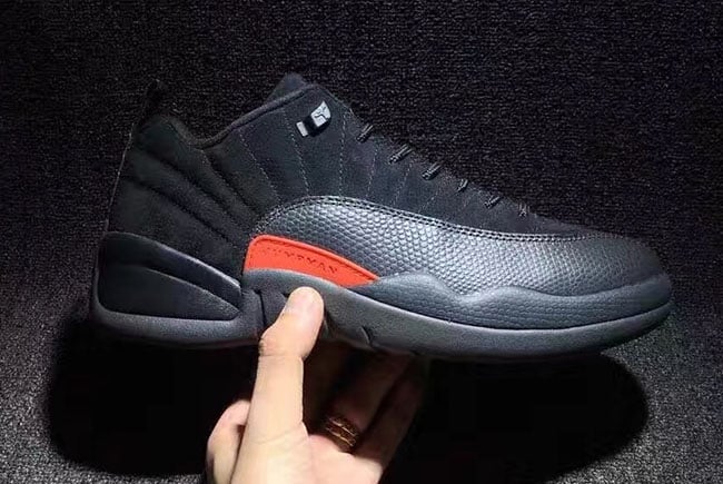 Air Jordan 12 Low Olive Black Red 2017
