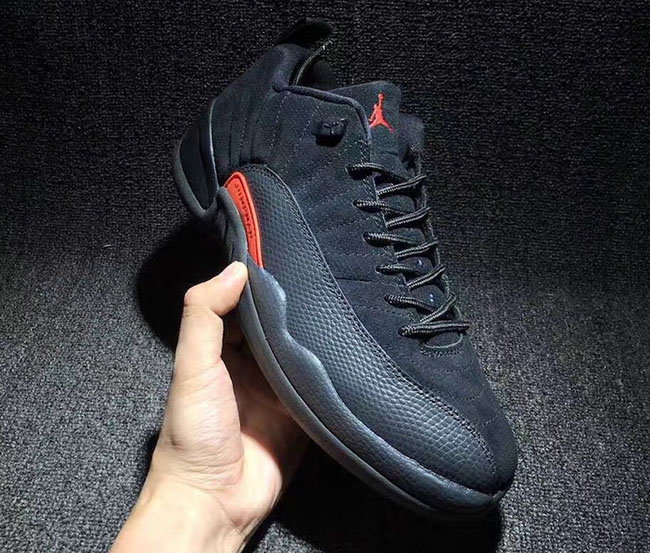 Air Jordan 12 Low Olive Black Red 2017