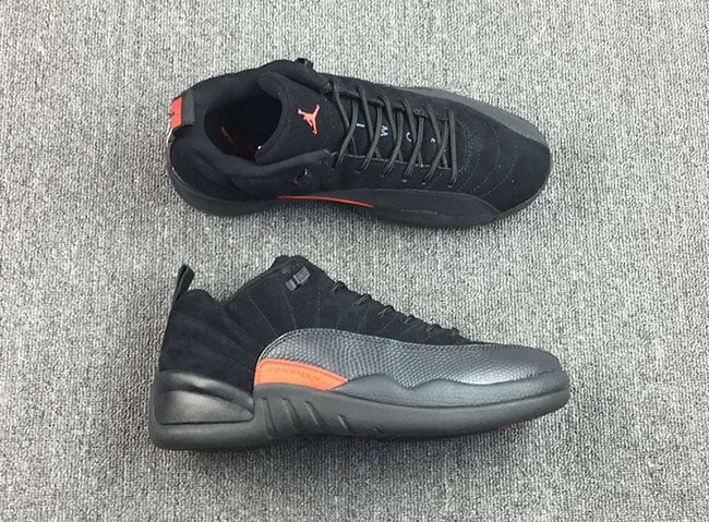 Air Jordan 12 Low Olive Black Red 2017