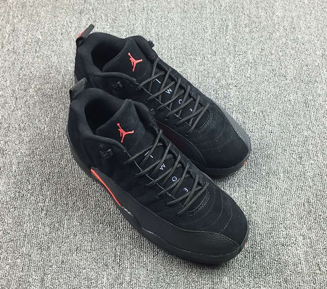 jordan 12 low red and black