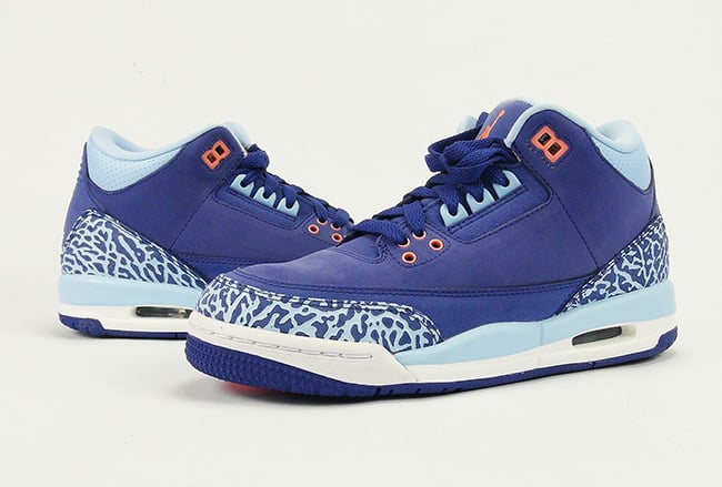 Air Jordan 3 GS Dark Purple Dust Blue Cap Review On Feet