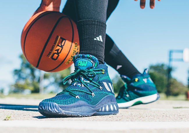 How the adidas Crazy Explosive Andrew Wiggins ‘Away’ Looks On Feet