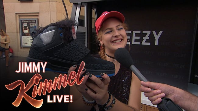 Jimmy Kimmel Pranks Fans with Fake Yeezy 2000