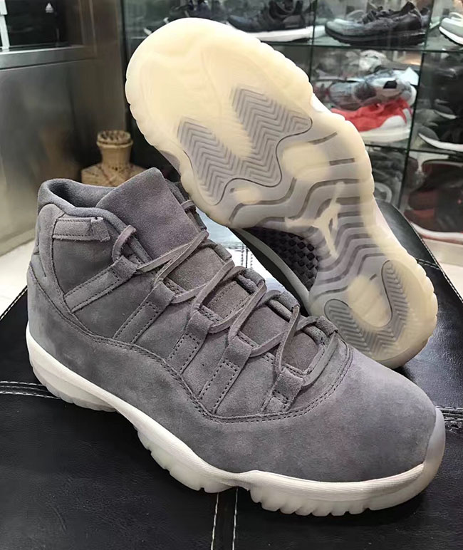 jordan 11 cool grey suede