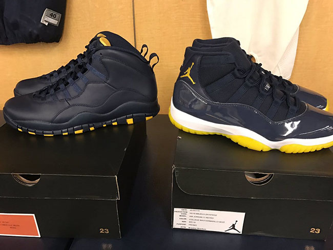 Michigan Air Jordan 10 11 PE