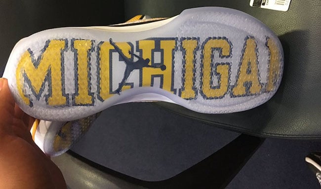 Michigan Air Jordan XXX1 Home White Maize Blue