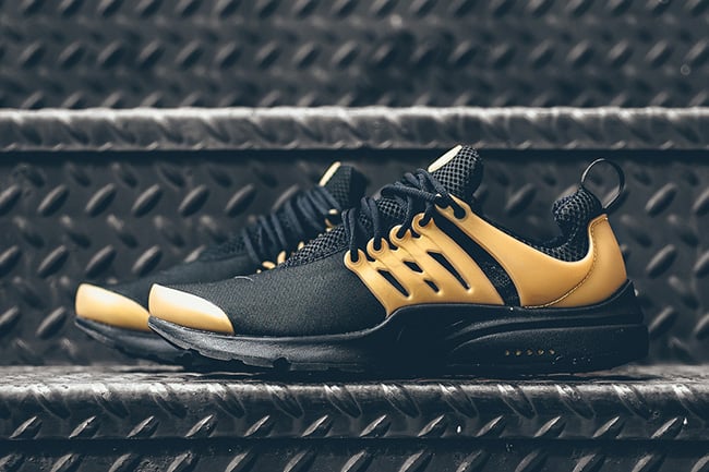 nike presto black and gold