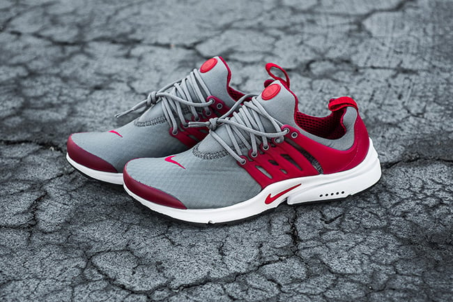 Nike Air Presto Essential Cool Grey and Gym Red