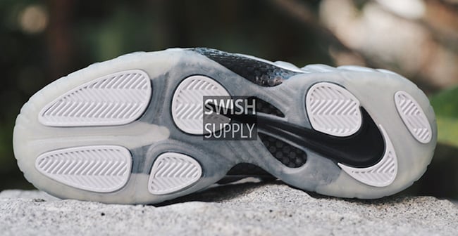 Nike Foamposite Pro Silver Surfer On Feet