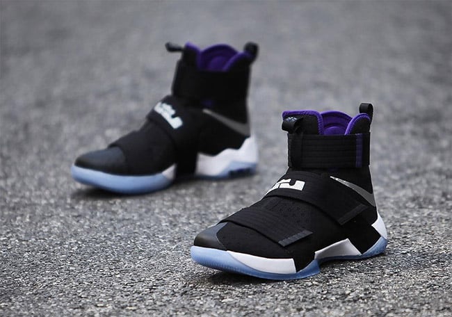 lebron soldier 10 black and purple