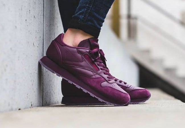 reebok classic leather suede maroon