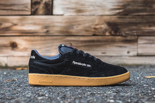 reebok club c black gum