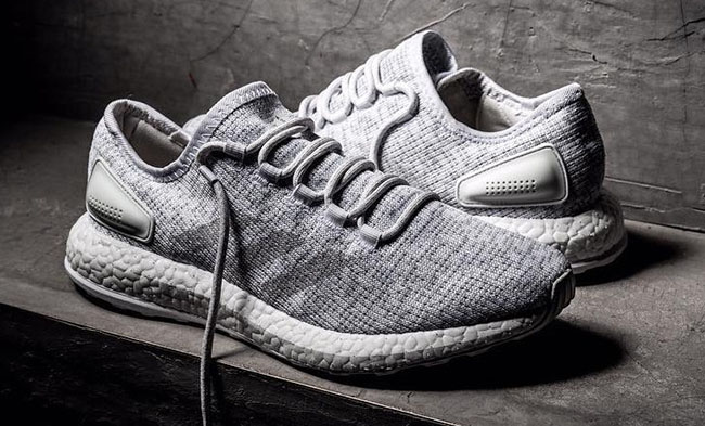 adidas Pure Boost Primeknit Grey White 