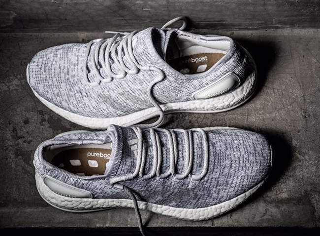 adidas Pure Boost Primeknit Grey White