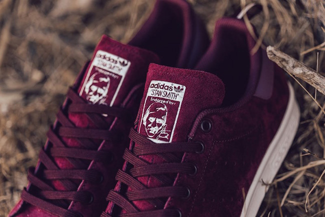 adidas Stan Smith Maroon Suede